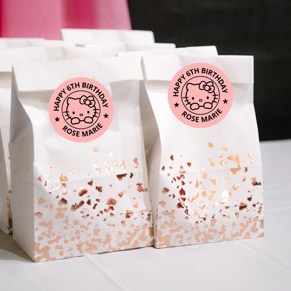 Custom Hello Kitty Sanrio Round Stickers - Picture 8 of 13